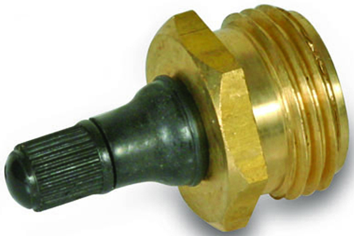 Camco — Blow Out Plug With Schrader Valve - Brass